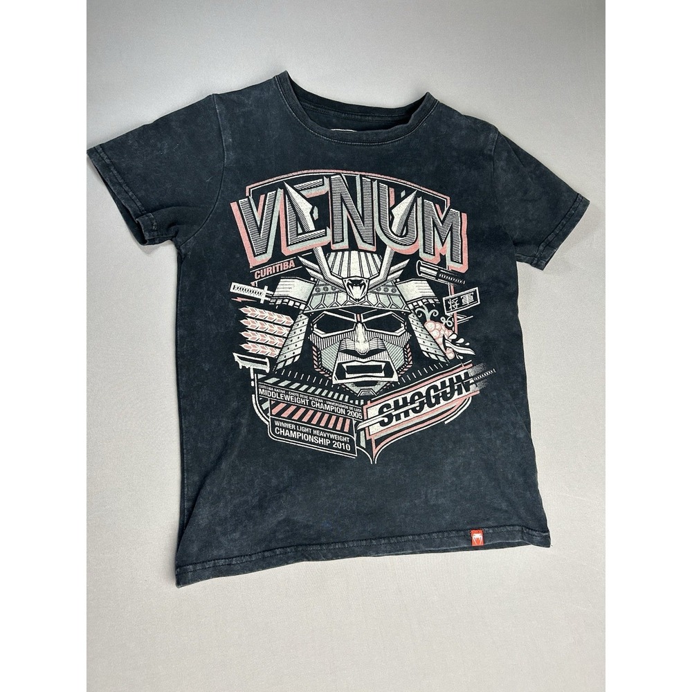Venum YOUTH 8 Shogun Grappling Distressed Black Graphic Tee‎ Shirt
